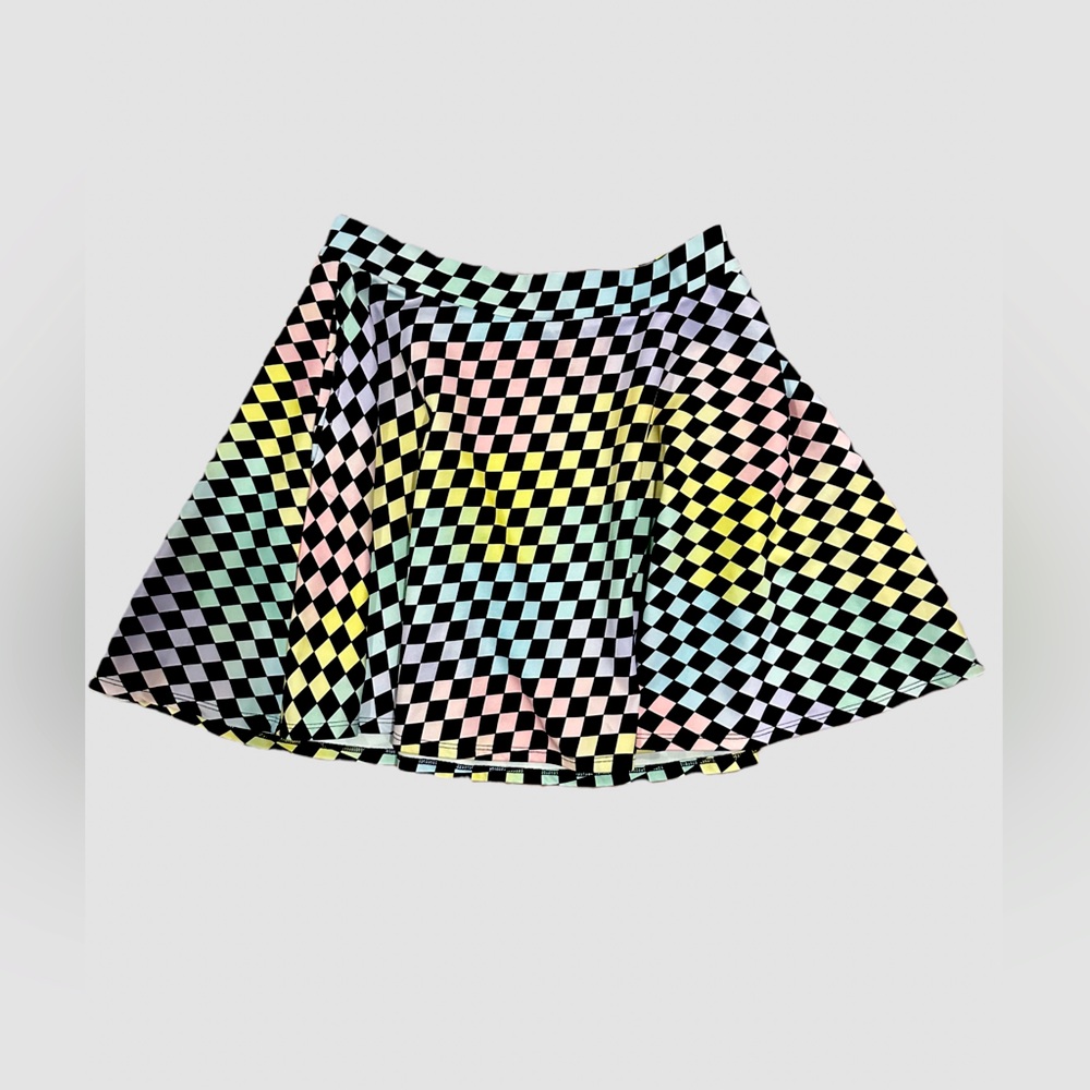 🛍️Hot Topic Checkered Coloured Circle Skirt